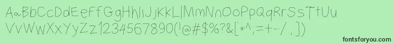 Шрифт Filamentfive – чёрные шрифты на зелёном фоне