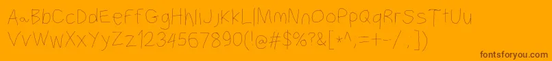Шрифт Filamentfive – коричневые шрифты на оранжевом фоне