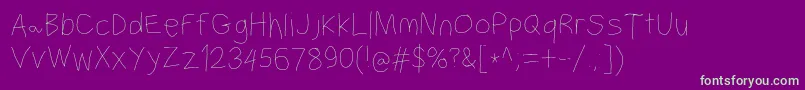 Шрифт Filamentfive – зелёные шрифты на фиолетовом фоне