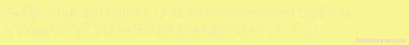 Filamentfive Font – Pink Fonts on Yellow Background