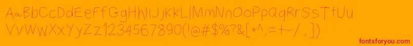 Filamentfive Font – Red Fonts on Orange Background