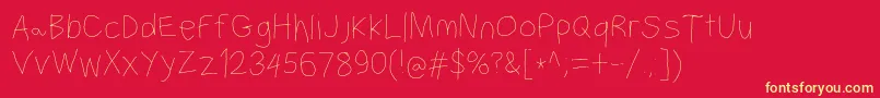 Filamentfive Font – Yellow Fonts on Red Background