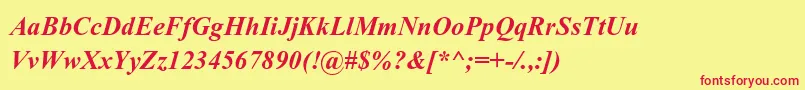 VijayaBold Font – Red Fonts on Yellow Background