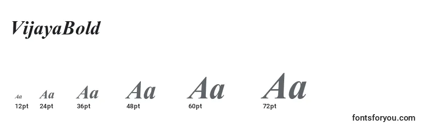 VijayaBold Font Sizes