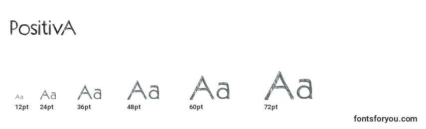 PositivA Font Sizes