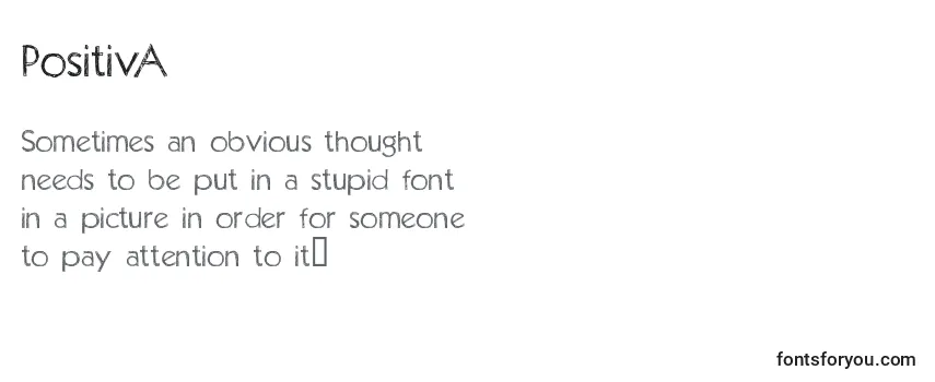 Review of the PositivA Font
