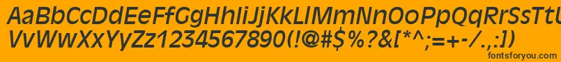 フォントDecadeSsiItalic – 黒い文字のオレンジの背景