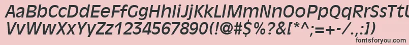 DecadeSsiItalic Font – Black Fonts on Pink Background