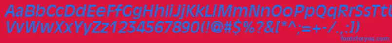 fuente DecadeSsiItalic – Fuentes Azules Sobre Fondo Rojo