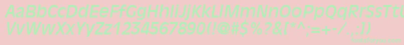 DecadeSsiItalic Font – Green Fonts on Pink Background