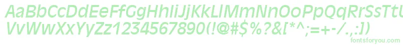 DecadeSsiItalic Font – Green Fonts on White Background