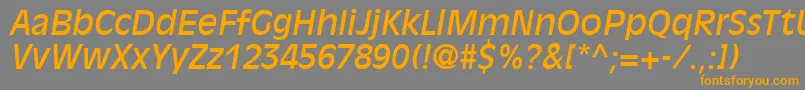 DecadeSsiItalic Font – Orange Fonts on Gray Background