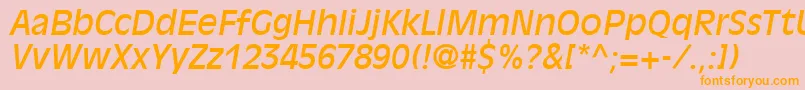 DecadeSsiItalic Font – Orange Fonts on Pink Background