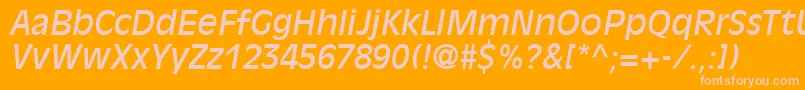 DecadeSsiItalic Font – Pink Fonts on Orange Background