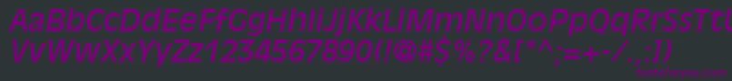 DecadeSsiItalic Font – Purple Fonts on Black Background