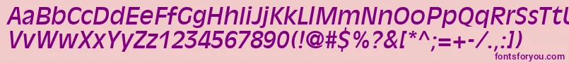 DecadeSsiItalic Font – Purple Fonts on Pink Background