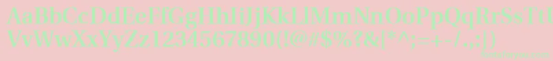 UtopiaSemibold Font – Green Fonts on Pink Background
