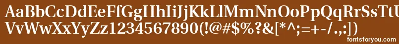 フォントUtopiaSemibold – 茶色の背景に白い文字