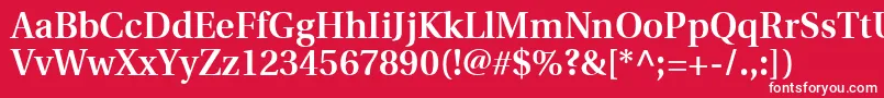 フォントUtopiaSemibold – 赤い背景に白い文字