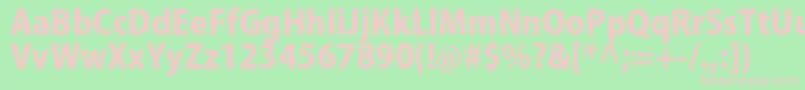 KozgoproHeavy Font – Pink Fonts on Green Background