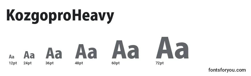 KozgoproHeavy Font Sizes