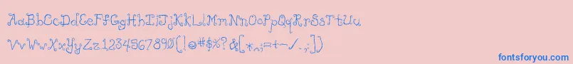 Likecockatooscondensed Font – Blue Fonts on Pink Background