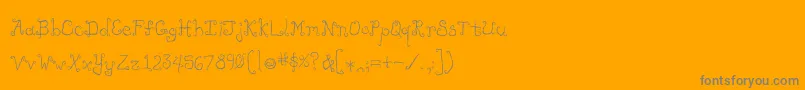 Likecockatooscondensed-Schriftart – Graue Schriften auf orangefarbenem Hintergrund