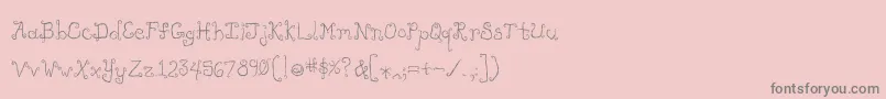 Likecockatooscondensed Font – Gray Fonts on Pink Background