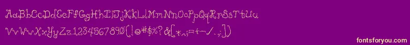 Likecockatooscondensed Font – Yellow Fonts on Purple Background