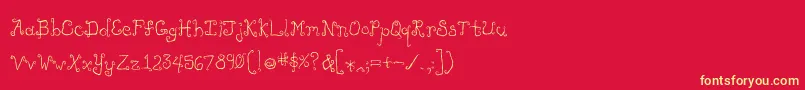 Likecockatooscondensed Font – Yellow Fonts on Red Background