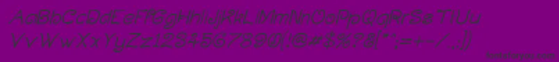Curlital-fontti – mustat fontit violetilla taustalla
