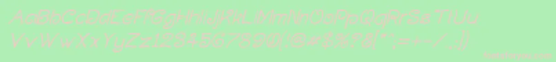 Curlital Font – Pink Fonts on Green Background
