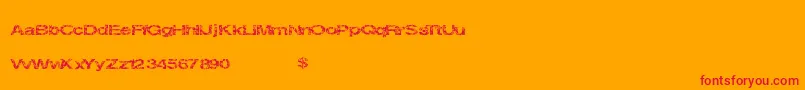 Circuitcity Font – Red Fonts on Orange Background