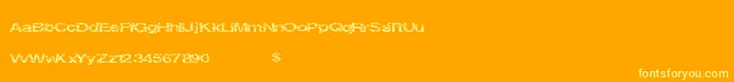 Circuitcity Font – Yellow Fonts on Orange Background