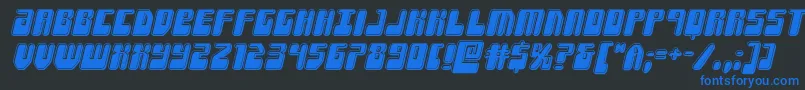 Forcemajeurebevelital Font – Blue Fonts on Black Background