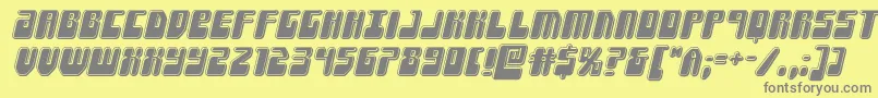 Forcemajeurebevelital Font – Gray Fonts on Yellow Background