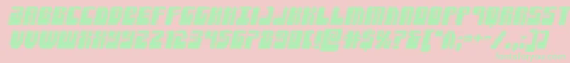 Forcemajeurebevelital Font – Green Fonts on Pink Background