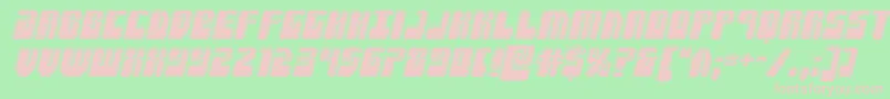 Forcemajeurebevelital Font – Pink Fonts on Green Background