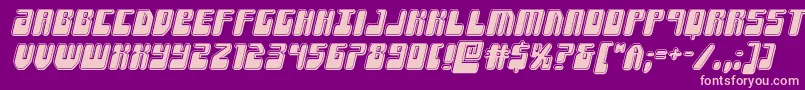 Forcemajeurebevelital Font – Pink Fonts on Purple Background