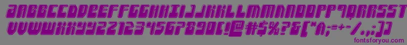 Forcemajeurebevelital Font – Purple Fonts on Gray Background