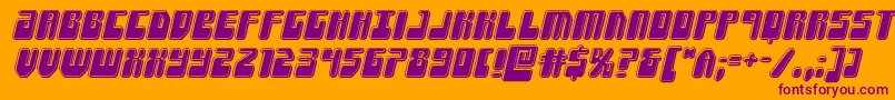 Forcemajeurebevelital Font – Purple Fonts on Orange Background