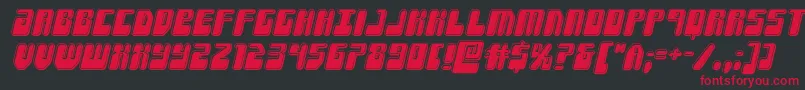 Forcemajeurebevelital Font – Red Fonts on Black Background