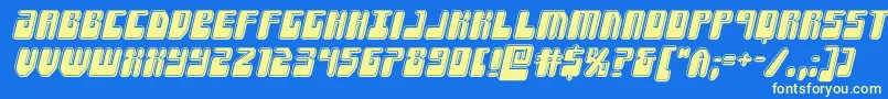 Forcemajeurebevelital Font – Yellow Fonts on Blue Background