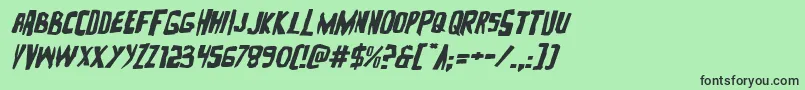 Zakensteinexpandital Font – Black Fonts on Green Background
