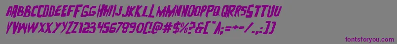 Zakensteinexpandital Font – Purple Fonts on Gray Background