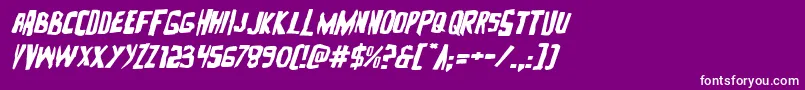 Zakensteinexpandital Font – White Fonts on Purple Background
