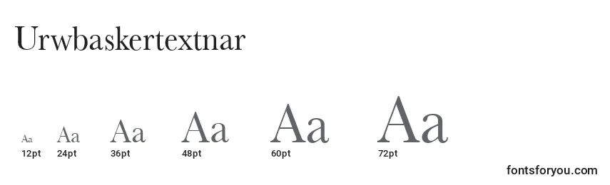 Размеры шрифта Urwbaskertextnar
