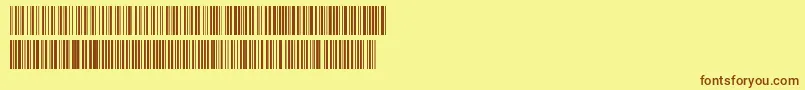 Code128 Font – Brown Fonts on Yellow Background