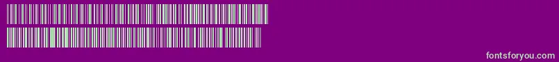 フォントCode128 – 紫の背景に緑のフォント