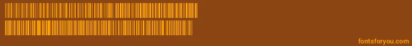 Code128 Font – Orange Fonts on Brown Background